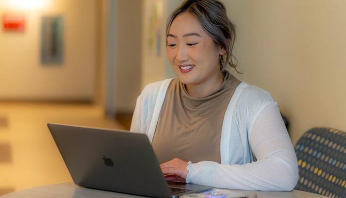 Student at laptop